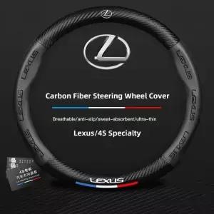 렉서스 FSPORT LBX NX RX 350h 450h ES UX 300e GS GX IS LS LX용 3D 자동차 레이싱 스티어링 휠 커버