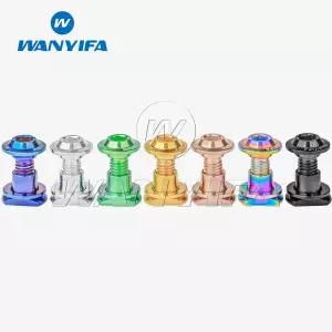 Wanyifa GR5 티타늄 티 볼트 C 캘리퍼스 브레이크 슈즈 육각 나사 너트 와셔 자전거 사이클링 브레이크 패