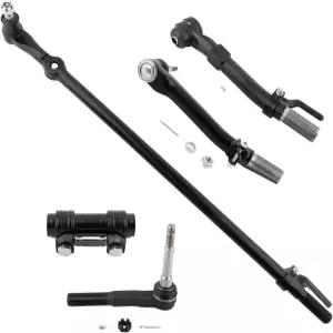 WEDOAUTO 5PCS 프론트 아우터 로드 엔드 조정 슬리브 드래그 링크 및 피트먼 암 서스펜션 키트 장착 포드
