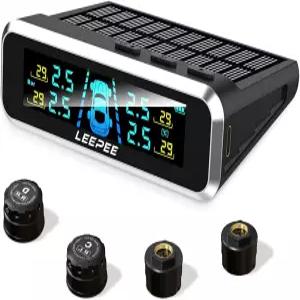 리피 S13 자동차 어 공기압 모니터링 시스템 RV용 USB/Solar TPMS 087PSI 자동 경보 디지털 LCD 디스플레이
