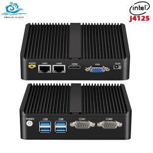 산업용 팬리스 미니 기가비트 인텔 10 J4125 RS2 셀러론 이더넷 윈도우 2X PC