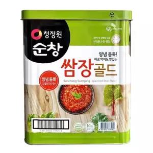 청정원 순창 양념듬뿍 쌈장 골드 14kg 업소용 대용량 식자재 캔 말통