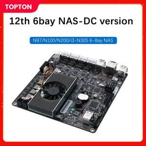 TOPTON 12 세대 NAS 5G N100 베이 N305 마더보드 SAT I226 I3