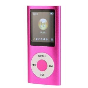 블루투스가 탑재된 MP3 플레이어 HD 스피커가 내장된 음악 1.8인치 LCD 화면 하이파이 사운드 이어폰 포함 최대 64GB 지원 걷는 학생들을 위한 (핑크)