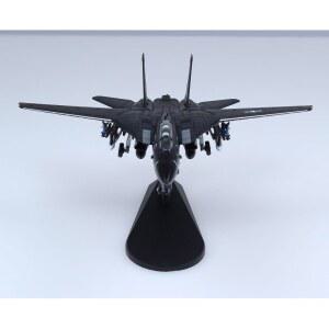 그루먼 F-14 톰캣 다이캐스트 모델 1/100 u2013 미 해군 전투기, 금속 사전 제작 디스플레이 모델과 스탠드 u2013 수집품 증정 블랙 군용 항공 팬용