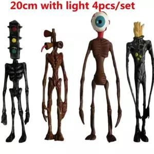 4 개/대 사이렌 헤드 액션 피규어 장난감 20cm Sirenhead 그림 공포 모델 인형 라이트 파운데이션 키즈 선