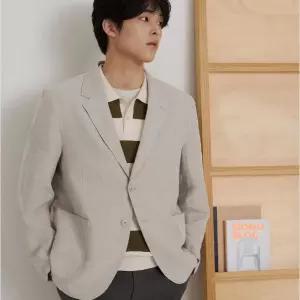[백화점 정품] 빈폴 멘 [SS26]리넨 멜란지 자켓 재킷 - 베이지 :BC6311C21A