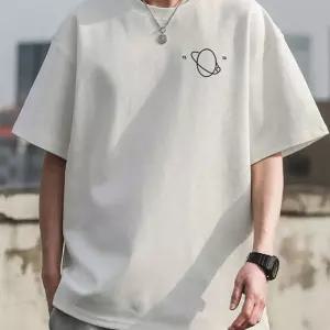 반팔티 남성 여름 베이직 깔끔 프린팅 오버핏 티셔츠