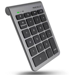 노트북용 MACALLY BLUETOOTH 숫자 패드 - 무선 키패드 데이터 입력을 위한 22개의 키 키패드 애플호환 아이패드호환 아이폰호환 IOS 노트북 PC ANDROID와 호환되는 NUMPAD