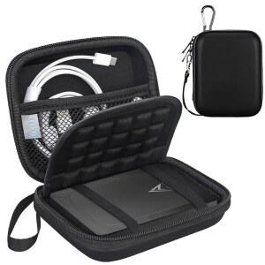 올로 이노베이션 외장 하드 드라이브용 LACDO 드라이브 휴대용 케이스 초슬림 1TB 2TB 5TB 500GB USB 3.0 HDD EVA 충격 방지 여행 가방 방수 블랙