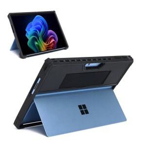 MICROSOFT SURFACE PRO 11 10 및 9용 옴팍 케이스 13인치 한 손 그립 스트랩이 있는 견고한 보호 커버 오리지널 킥스탠드 타입 커버 키보드와 호환 가능