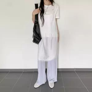 청순룩 레이어드 끈나시 레이스 미니원피스 데이트룩