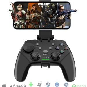 메가드림 무선 모바일 게임 컨트롤러 게임패드 아이폰호환 / ANDROID 아이패드호환 PC 스위치 PS4 조이스틱(폰 홀더 포함) 지원되는 클라우드 게임 PS5 XBOX에서 스트리밍 터보 다이렉트 플레이 폰 17
