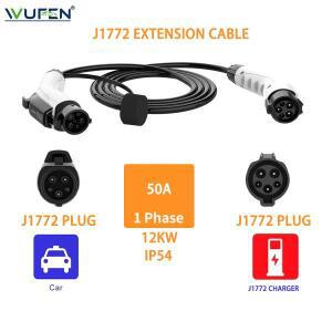 J1772 휴대용 EV 충전기 연장 케이블 50A 5m 12Kw 자동차 장치  SAE 호환