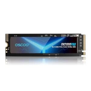 OSCOO 1TB NVMe 5.0세대 SSD, 최대 13,000MB/s, 3D TLC NAND, DRAM 캐시, 그래핀 히트싱크, M.2 PCIe 2280 5x4세대 AI 애플리케이션, 게이밍, PS5, 노트북, PC, 헤비 듀티 워크스테이션용