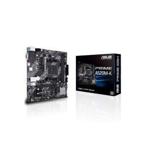 ASUS Prime A520M-K, AMD AM4, MATX, 64GB DDR4, 2X DIMM, D-SUB, HDMI, PCIE