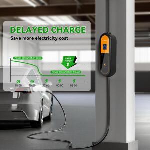 3.5KW EV 충전기 휴대용 Type1 16A EVSE 자동차 박스 전류 조절식 5m 케이블 SAE J1772