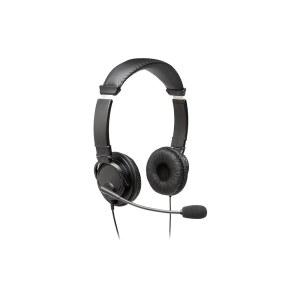 마이크가 있는 켄싱턴 하이파이 헤드폰(K97603WW), 블랙, 유니버설, 3.5mm