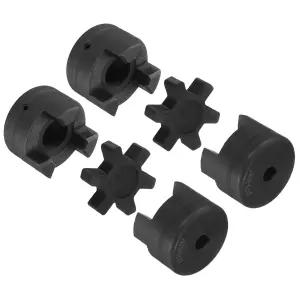 uxcell 2개 3/4인치 ~ 3/8인치 L075 유연한 3피스 L-Jaw 커플링 커플러 세트 및 로그 스플리터 하이브리드