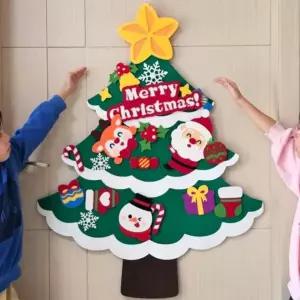 높이90cm 벽면 펠트 크리스마스 트리 벽트리 벽장식 성탄트리 벽걸이트리 데코 미니트리 2443767 J