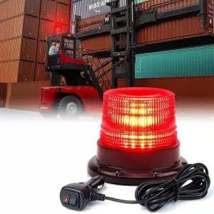 엑스프라이트 LED 비콘 건설 차량용 마그네틱 베이스가 장착된 지게차 스트로브 견인차 순찰대 우편 골프