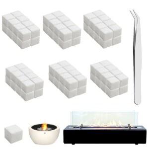 96pcs 세라믹 울 심지, 연소 시간 연장을 위한 카본 펠트 바이오 에탄올 연료 알코올 벽난로 테이블 탑 심지(0.8