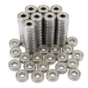 DasMarine 100 PCS 608 ZZ 스케이트보드 베어링 스케이트/스케이트보드용 이중 차폐 미니어처 딥 그루브 볼