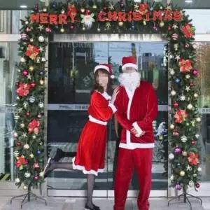 크리스마스디스플레이 교회성탄장식 장식트리 크리스마스포토존 210cm 출입구 야외트리 트리꾸미기 2444476