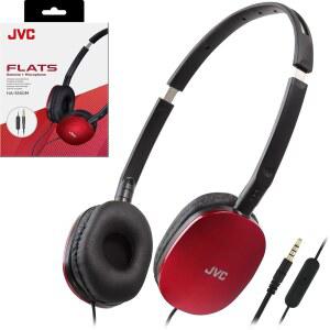 JVC 플랫 온이어 유선 헤드폰 - 폴더블 디자인 강력한 사운드를 위한 30mm 드라이버 편안함을 부드러운 이어패드 u2013 스틸 헤드밴드 경량 및 휴대용 3.5mm 슬림 플러그 HAS160M