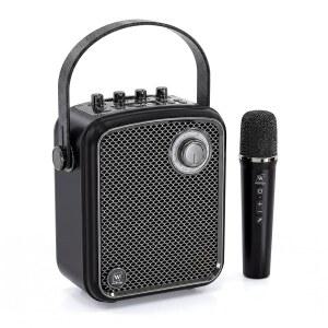 HW HaoWorks 70W 교사용 음성 증폭기 / 공개 연설 노래방 메탈 휴대용 PA 스피커, 무선 마이크, 블루투스 5.3, UHF 사운드, USB /TF /AUX, 기타 - S100 블랙
