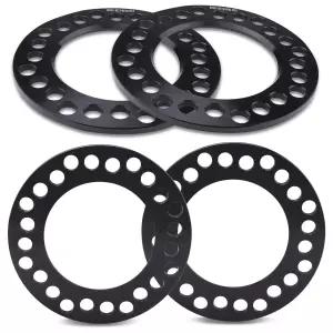 4pcs 블랙 단조 8x6.5 8x165.1 8x170 8x180 플랫 휠 스페이서 8mm 0.31인치 허브 보어 교체용 F250/F350