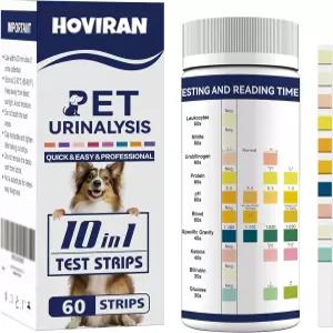10-in-1 고양이 및 개 소변 검사 스트립 요로 키트 반려동물 시약 포도당 아염 비중력 pH 단백질 백혈구 등