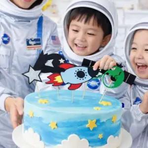 데코 생일 제작 장식 축하 케이크 토퍼 우주 공간 2444564 J