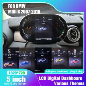 호환BMW 미니 시리즈 R55 R56 R57 R58 R59 2007-2016용 디지털 속도계 게이지 클러스터, 5인치 자동차 대시