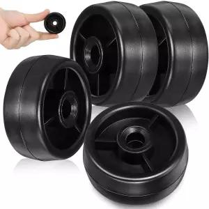 리오보 4팩 헤비 듀티 교체용 캐스터 휠 - 러닝머신 운동 자전거 및 피트니스 장비용 플라스틱 롤러 홈