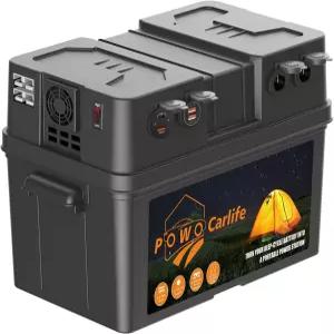 24/27 그룹용 배터리 박스 내장 퓨어 사인 110V 500W 인버터 AC 콘센트 해상 캠핑 RV 트레일러 보트용 12V
