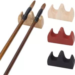 PH PandaHall 8pcs 페인팅 브러시 받침대 4색 캘리그라피 홀더 불 모양 나무 필기 랙 중국어 설날 연습용
