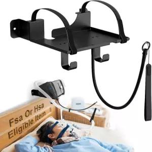 조절 가능한 각도 CPAP 호스 홀더 및 후크가 있는 ResMed AirSense 10과 호환되는 벽걸이 선반 얽힘 방지