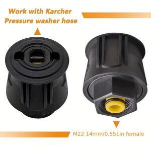1pcs Karcher K- 고압 세척기 건 어댑터 M22 14mm 여성 세차 전기 호스 용  플라스틱 K2-K7에 적합