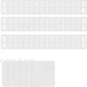 50팩 바닥 배수 필터 스크린 스티커가 있는 6PCS 실리콘 샤워 커버 욕실 싱크대 욕조 주방 및 비품을 위한