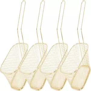 인체공학적 핸들 컴팩트 저장 배수 조리 도구로 프렌치 프라이를 튀길 수 있는 접이식 사각 메쉬
