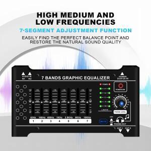 P2-플러스 5V 데스크탑 헤드폰 이퀄라이저 앰프 - PC HiFi 오디오용 7 밴드 63Hz-10KHz EQ 조정