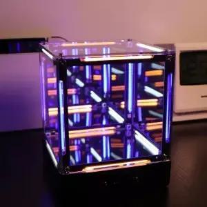 4D 하이퍼큐브 LED 무드등 DIY 무선 테이블 램프 게이머 룸 장식용 릴 큐브 책상 장 액션 피규어