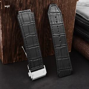 HUBLOT Hengbao Yubo 클래식 퓨전 빅뱅 실리콘  가죽 체인 남성용 손목 26-19mm 용 소 시계