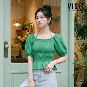스모킹 체크 블라우스(VA6SS75)