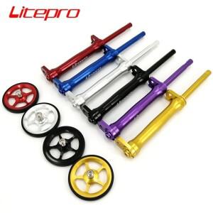 Litepro 접이식 자전거용 이지 휠 익스텐션 바, 텔레스코픽 로드, Brompton 후면 랙