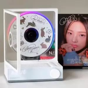 인스턴트 디스크 블루투스 CD 감성 오디오 플레이어 심플한 화이트