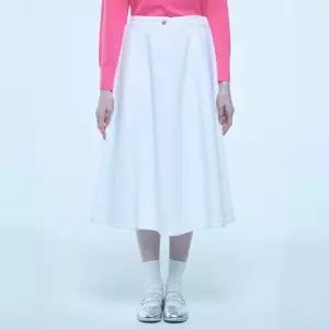 데님 플레어 스커트 (UFKWBS28CN-WHITE)