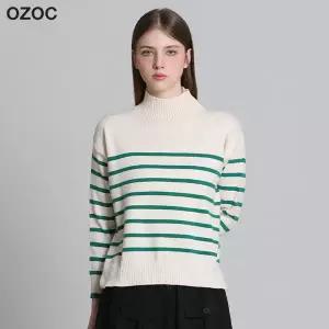 오조크 OZOC 스트라이프 하이넥 루즈핏 니트 택가격: 85000원 783157