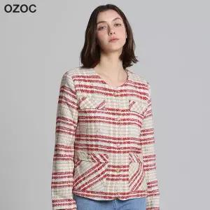 오조크 OZOC 노카라 트위드 체크 자켓 택가격: 170000원 783151